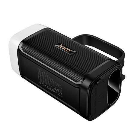 Универсальный Доп. Аккумулятор 40000mAh, J174, HOCO, выход: 1 USB (22.5), 1 PD (20W), с двумя лампами, черный