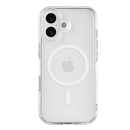 Чехол силиконовый для iPhone 16, Магнитный (MagSafe), X-CASE, прозрачный