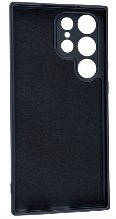 Чехол силиконовый для Samsung Galaxy S23 Ultra, с микрофиброй внутри, с защитой камеры, X-CASE, черный