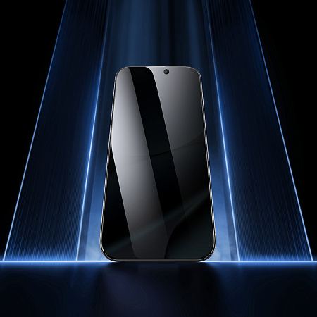 Защитное стекло для iPhone 16 Pro/17, G777 Plus, HOCO, anti-static, антишпион, черное