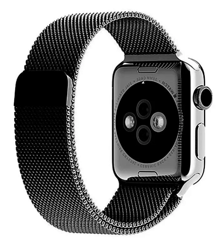 Ремешок на руку для Apple Watch 38/40/41 мм, Milanese loop, черный