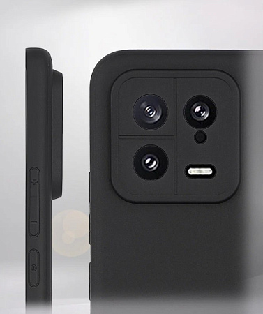 Чехол силиконовый для Xiaomi 13, с защитой камеры, X-CASE, черный
