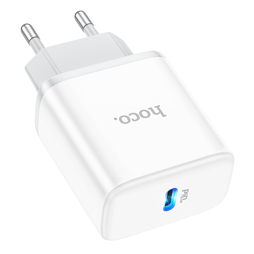 Сетевое зарядное устройство, 1 PD 20W (C104A), HOCO, белый