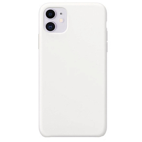 Чехол - накладка для iPhone 11, Silicon Case, без лого, белый