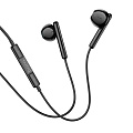 Проводные наушники M93, Wire control earphones with microphone , HOCO, черные