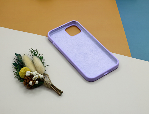 Чехол-накладка для iPhone 14 Plus, Silicon Case, без лого, сиреневый
