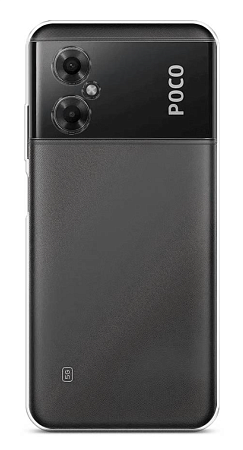 Чехол силиконовый для Xiaomi Poco M4 (4G/5G), c защитой камеры, X-CASE, прозрачный