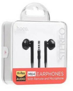   M64 Melodious wire control earphones, HOCO, 