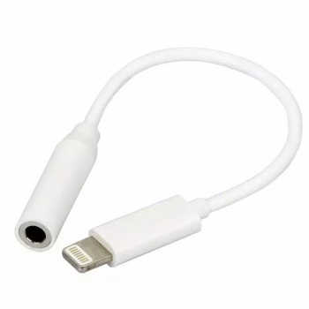 Переходник Lightning to наушники Jack, с bluetooth, музыка+разговор, GL032/JH-002, белый