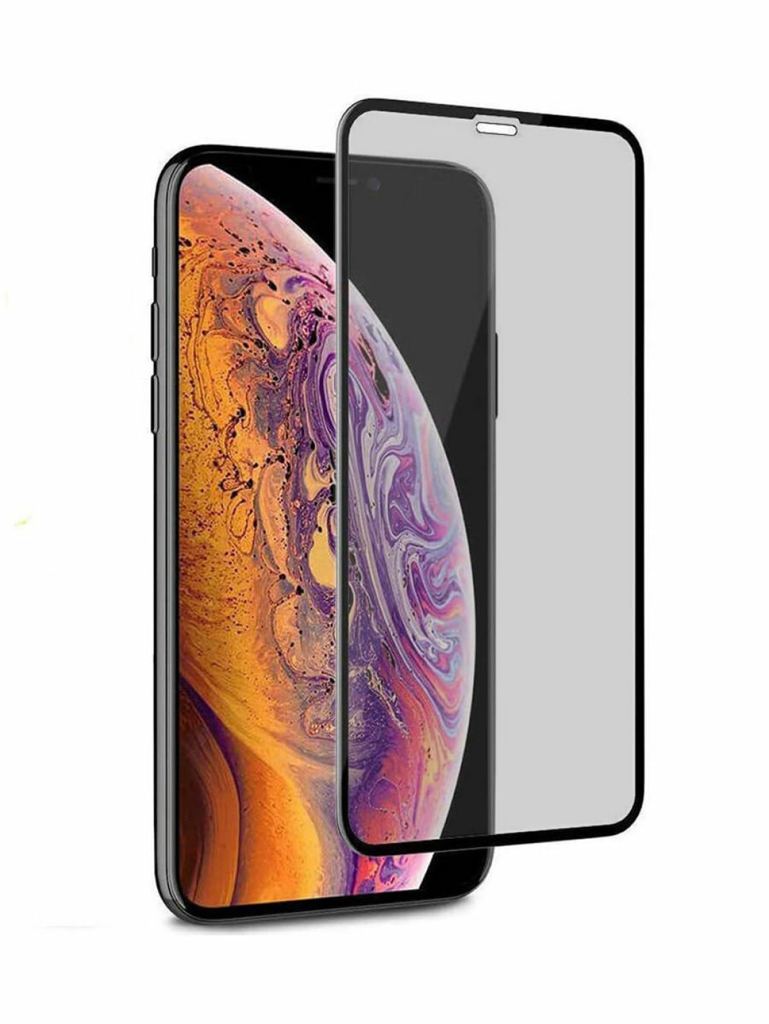 Защитное стекло на iPhone XS MAX/11 Pro Max (6.5), 3D матовый черный, тех.паке, X-CASE Защитное стекло на iPhone XS MAX/11 Pro Max (6.5), 3D матовый черный, тех.паке, X-CASE