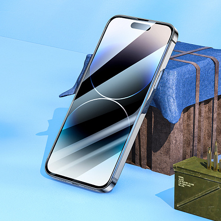 Защитное стекло для iPhone 14 Pro Max, G9, HOCO, Full screen HD tempered glass, черное
