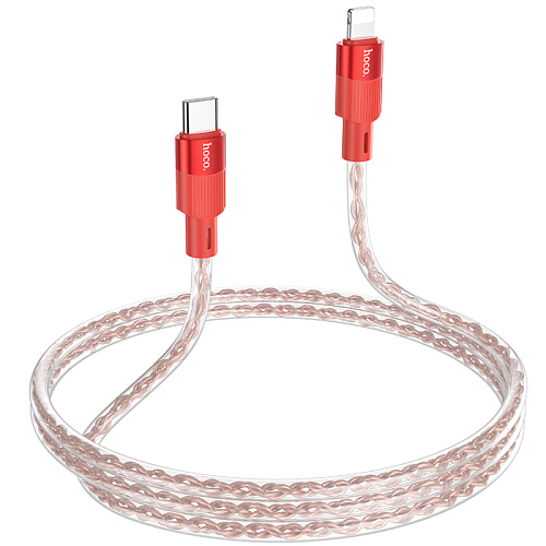 Кабель Lightning to Type-C (PD), HOCO, X99, 1M, силиконовый, красный