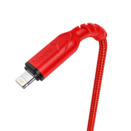 USB дата кабель Lightning, HOCO, X59, красный