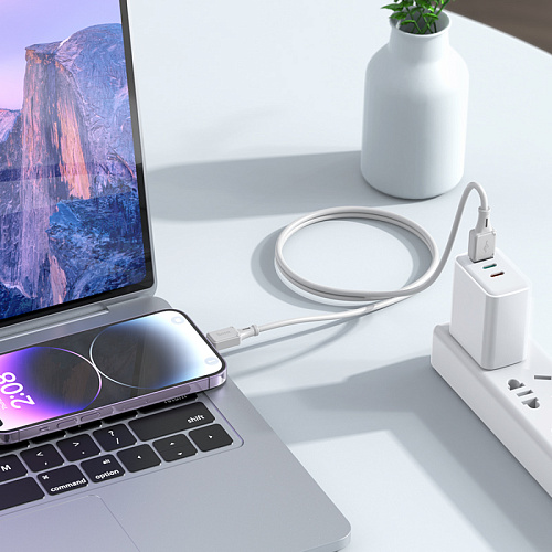 USB дата кабель Lightning, HOCO, X101, 1M, серый