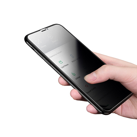 Защитное стекло на iPhone X/XS/11 Pro (A12 Pro), HOCO, Privacy Nano 3D full screen edges, черное