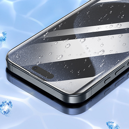 Защитное стекло для iPhone 16 Pro, A35, HOCO, Corning original screen large arc edge tempered glass, черное