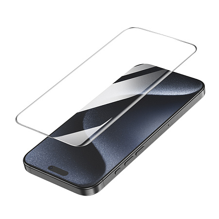 Защитное стекло для iPhone 16 Pro, A35, HOCO, Corning original screen large arc edge tempered glass, черное