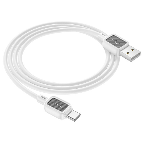 Usb кабель Type-C, HOCO, X108, силиконовый, 1м, белый