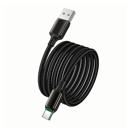 USB Кабель Type-C, HOCO, X127, 1м, оплетка, черный
