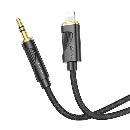AUX Audio кабель 3,5 мм на Lightning, UPA30, HOCO, черный