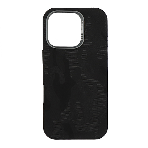 Чехол-накладка для iPhone 16 Pro Max, камуфляж, магнитный (MagSafe), без лого, X-CASE, черный