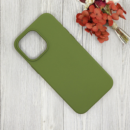 Чехол-накладка для iPhone 14 Pro Max, Silicon Case, без лого, хаки