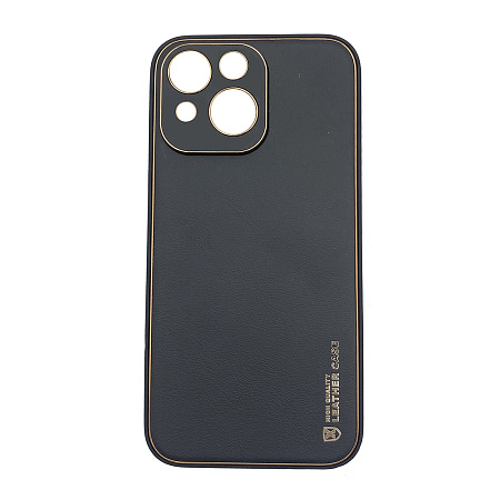 Чехол силиконовый для iPhone 13 (6.1), Graceful Leather series, HOCO, черный