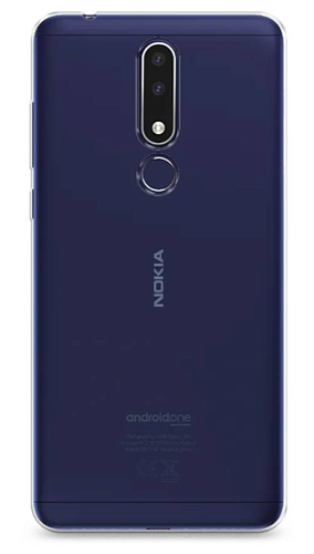 Чехол силиконовый для Nokia 3.1 Plus, прозрачный