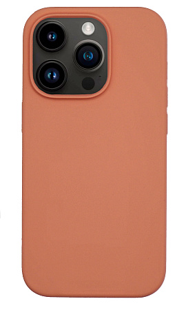 Чехол-накладка для iPhone 14 Pro, Silicon Case, без лого, лососевый