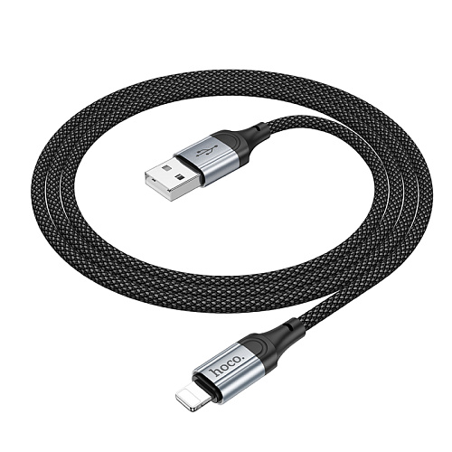 USB дата кабель Lightning, HOCO, X102, 1M, черный