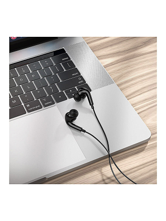 Проводные наушники M1 Pro Original series earphones, вакуумные с микрофоном, HOCO, черные
