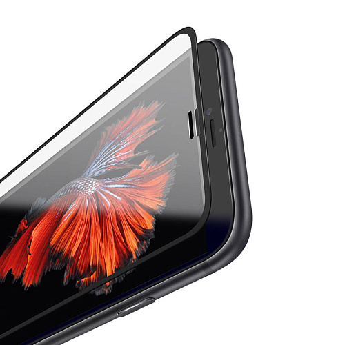 Защитное стекло на iPhone 6/6S(SP9), HOCO, закруглённое, черное