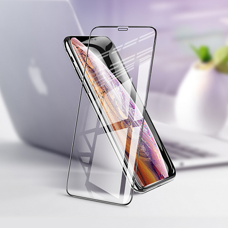 Защитное стекло на iPhone 12 (6.1)/12 Pro (6.1) G10, HOCO, Full screen HD anti-static tempered glass, черное