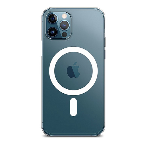 Чехол силиконовый для iPhone 12/12 Pro, Магнитный (MagSafe), X-CASE, прозрачный