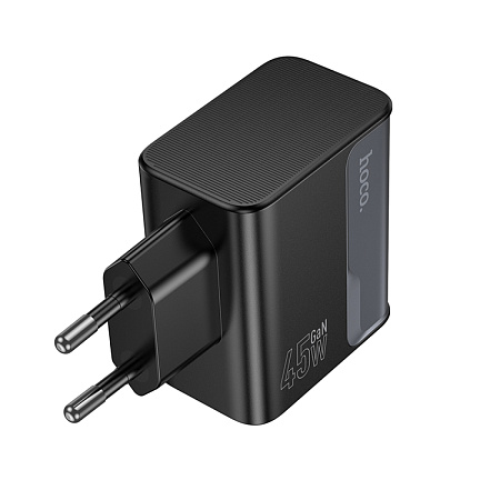 Сетевое зарядное устройство, 1 PD 45W + 1 USB 3.0 QC (CS74A), HOCO, черный