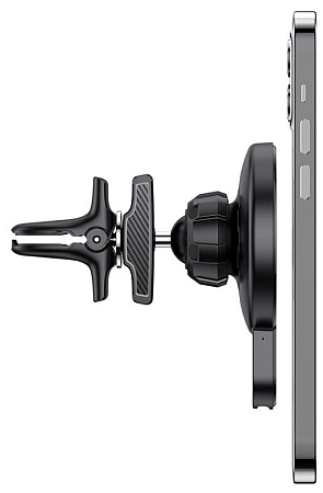 Держатель автомобильный на решетку Magsafe с беспроводной зарядкой, CA85, HOCO, черный
