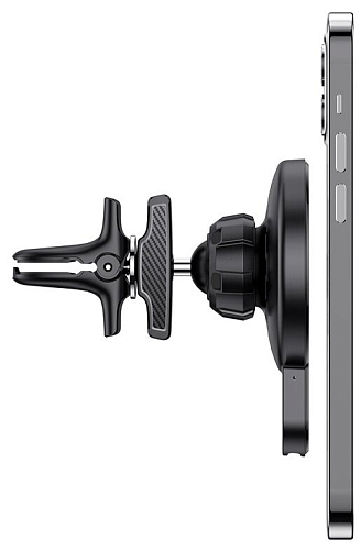 Держатель автомобильный на решетку Magsafe с беспроводной зарядкой, CA85, HOCO, черный