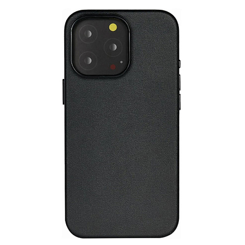 Чехол-накладка для iPhone 15 Pro, экокожа, магнитный (MagSafe), без лого, X-CASE, черный