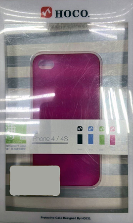 Чехол-накладка для iPhone 4/4S, HOCO, Ultra-slim, розовый