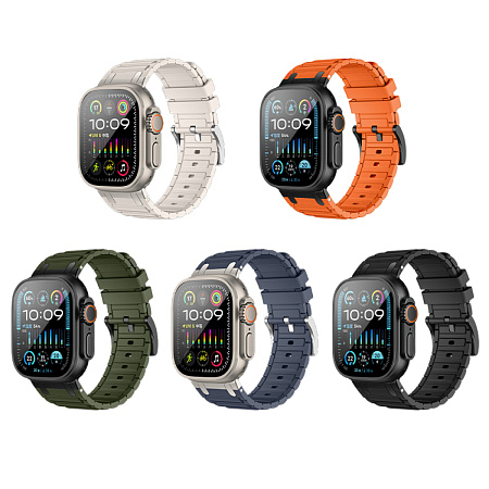 Ремешок на руку для Apple Watch 44/45/46/49 мм, HOCO, WA35, силиконовый, синий