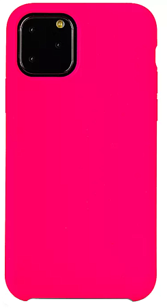 Чехол-накладка для iPhone 11 Pro, Silicon Case, ярко-розовый