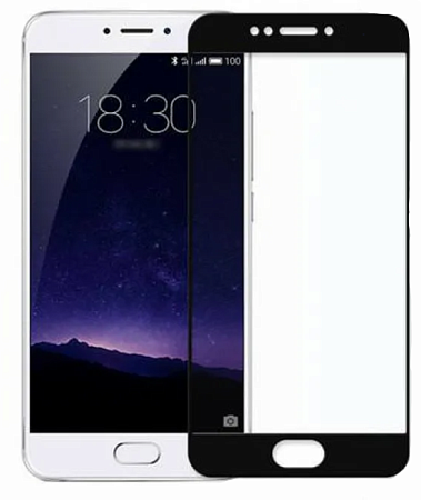 Защитное стекло на Meizu Pro 6, 3D Fiber, черный, X-CASE