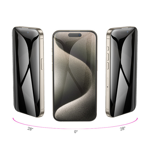Защитное стекло для iPhone 15 Pro Max, A38, HOCO, 360-degree Privacy, черное