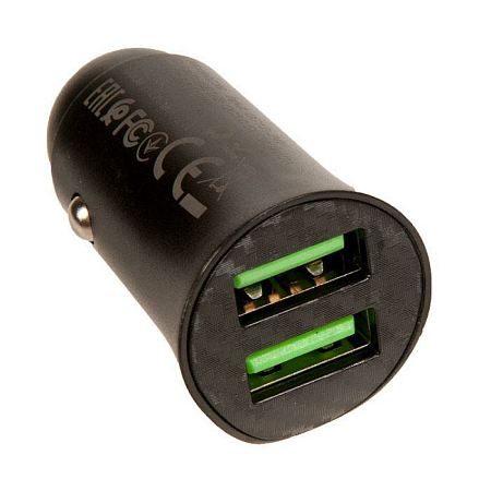 Автомобильное зарядное устройство, 2 USB 3.0 QC (Z39), 18W, HOCO, черный