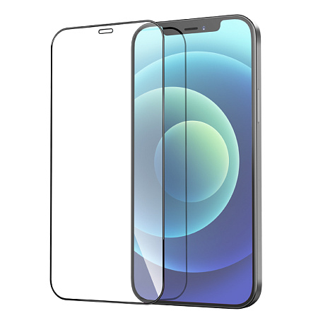 Защитное стекло на iPhone 12 (6.1)/12 Pro (6.1) G8, HOCO, 3D Full screen fine edge anti-fall tempered glass, черное