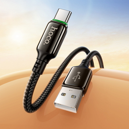 USB Кабель Type-C, HOCO, X127, 1м, оплетка, черный