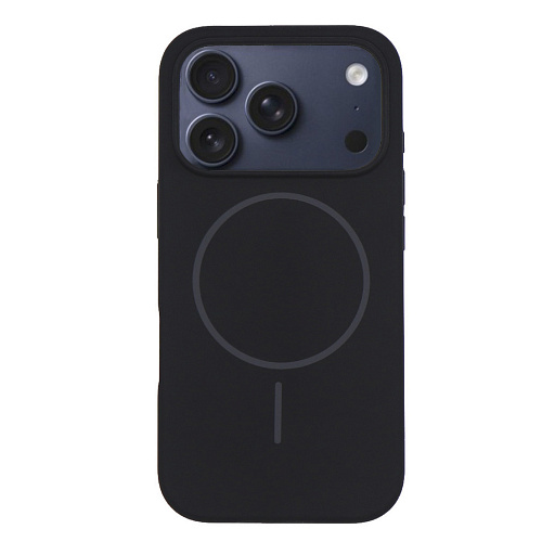 Чехол-накладка для iPhone 17 Pro Max, Silicon Case, магнитный (MagSafe), без лого, X-CASE, черный