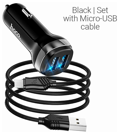   , 2 USB 2.4A (Z40), usb cable micro, HOCO, 