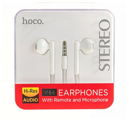   M64 Melodious wire control earphones, HOCO, 