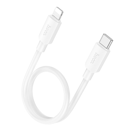 Кабель Lightning to Type-C (PD), HOCO, X96, 0.25M, силиконовый, белый